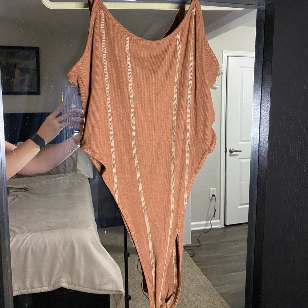 Shein High Waisted Bodysuit With Outward Seams